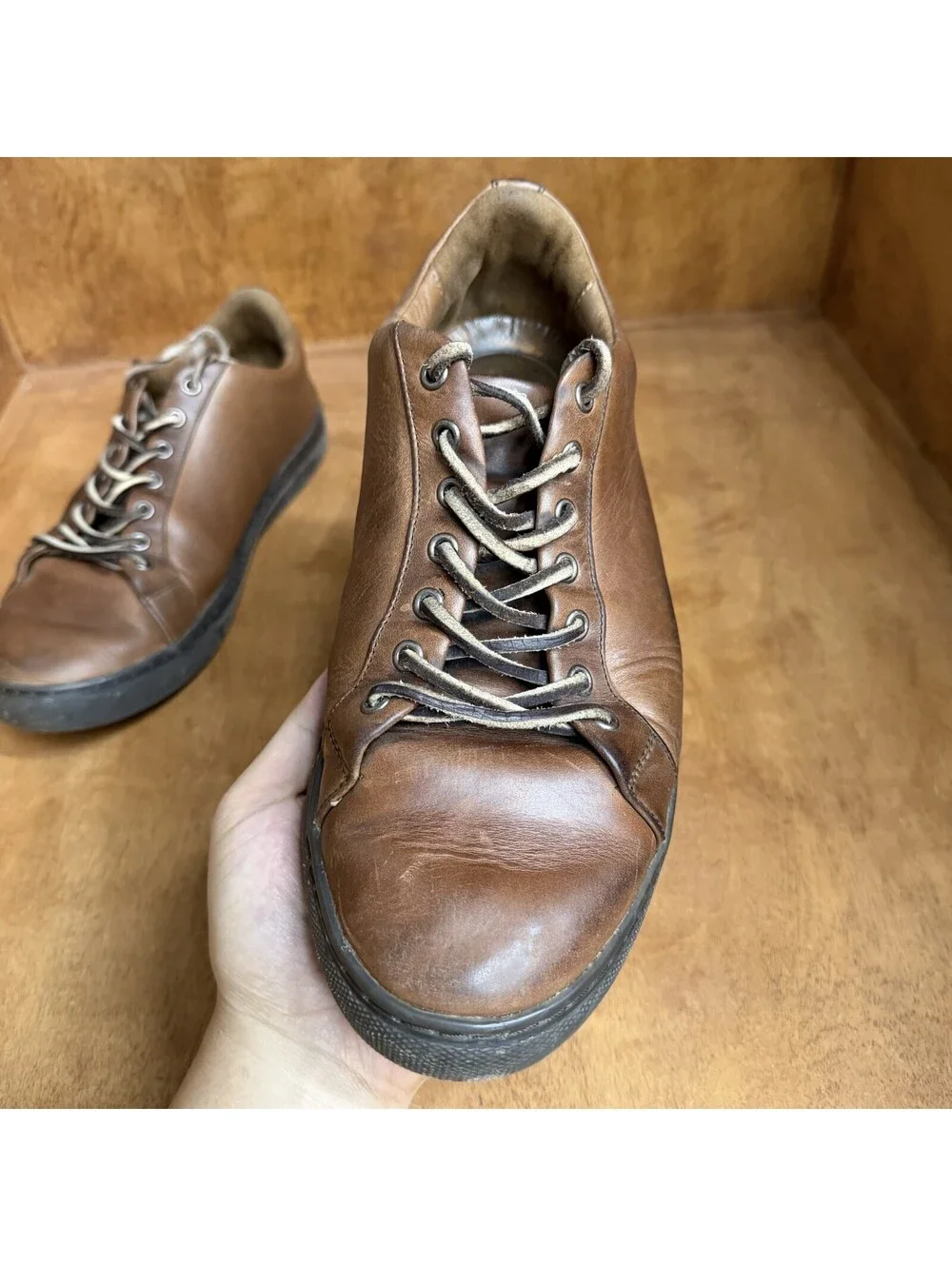Thursday Boots Co. Everyday Low Top Shoes Sneakers Brown Leather Mens Size 9.5